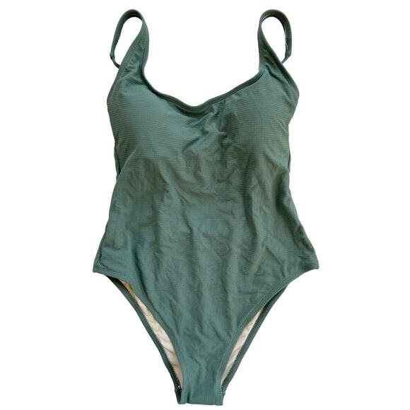 VICI Collection One‎ Piece Swimsuit Green Athletic Criss Cross Womens XL - Picture 1 of 7
